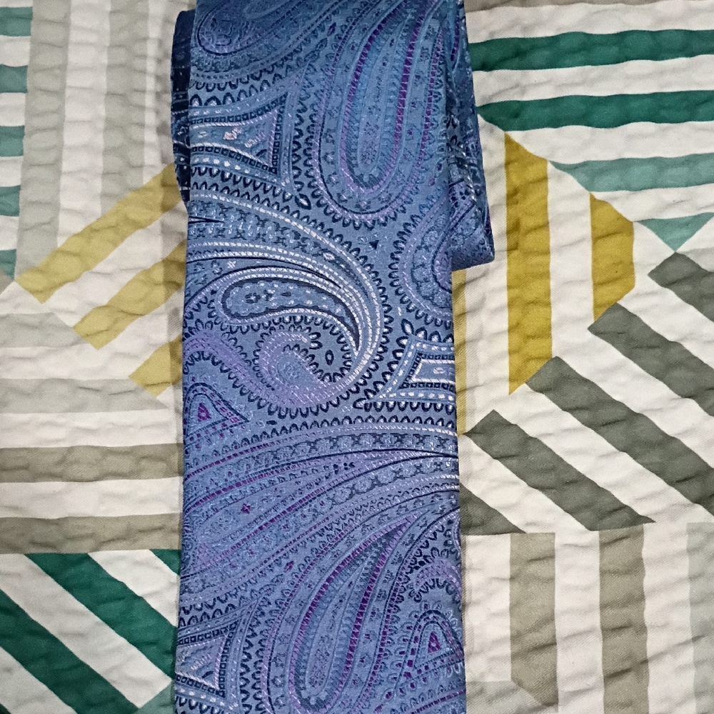 Robert Talbott Blue and Purple Paisley Tie